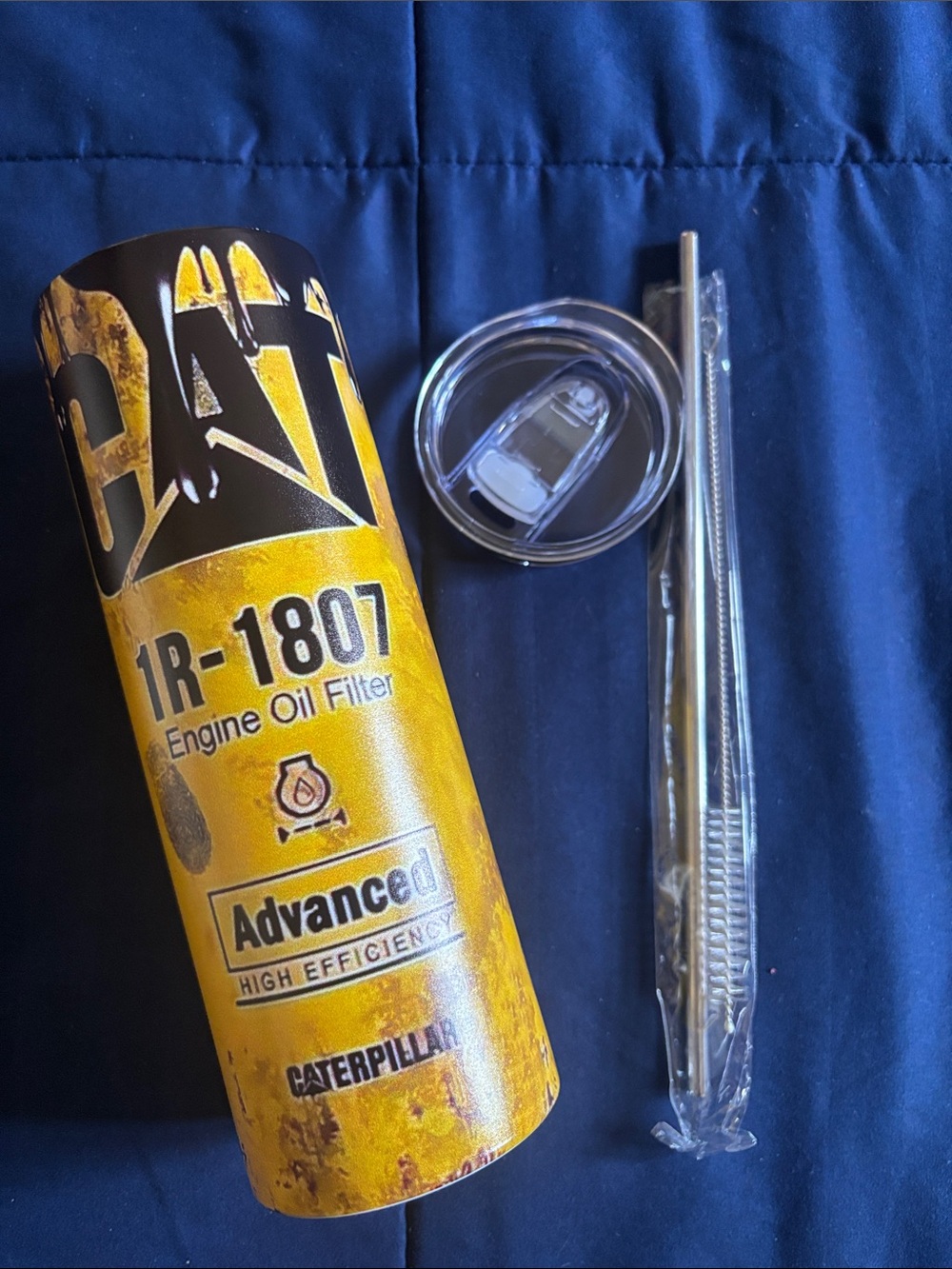 CAT Yellow and Black - Engine Oil Filter Canister Cup